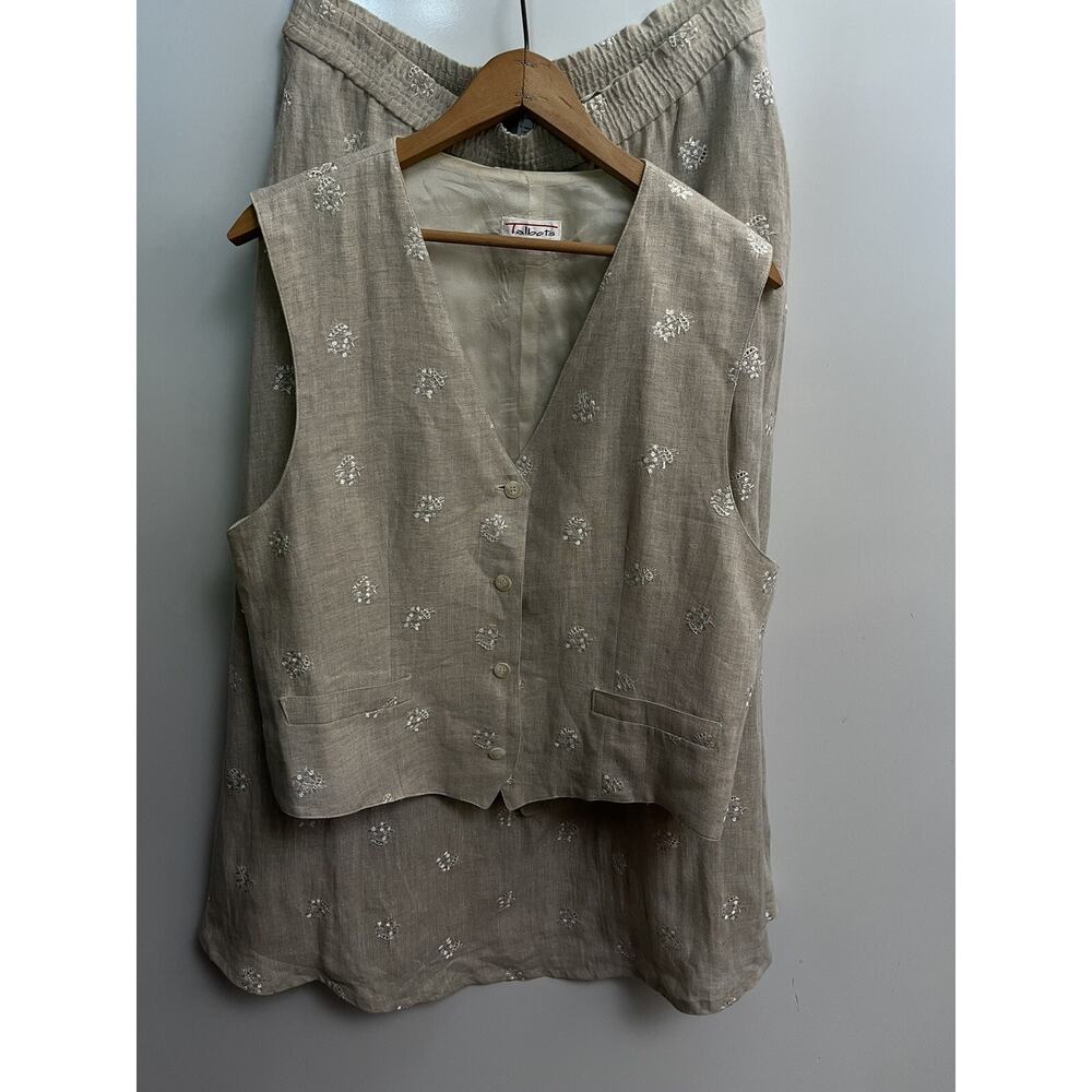 Vntg Talbots Talbots Skirts | Talbots Linen Midi … - image 1